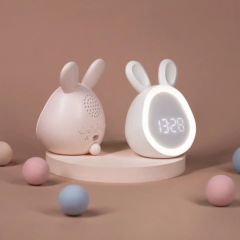 Rabbit-Shaped Kids' Alarm Clock with LED Night Light - BunniGlow | Stornfield
