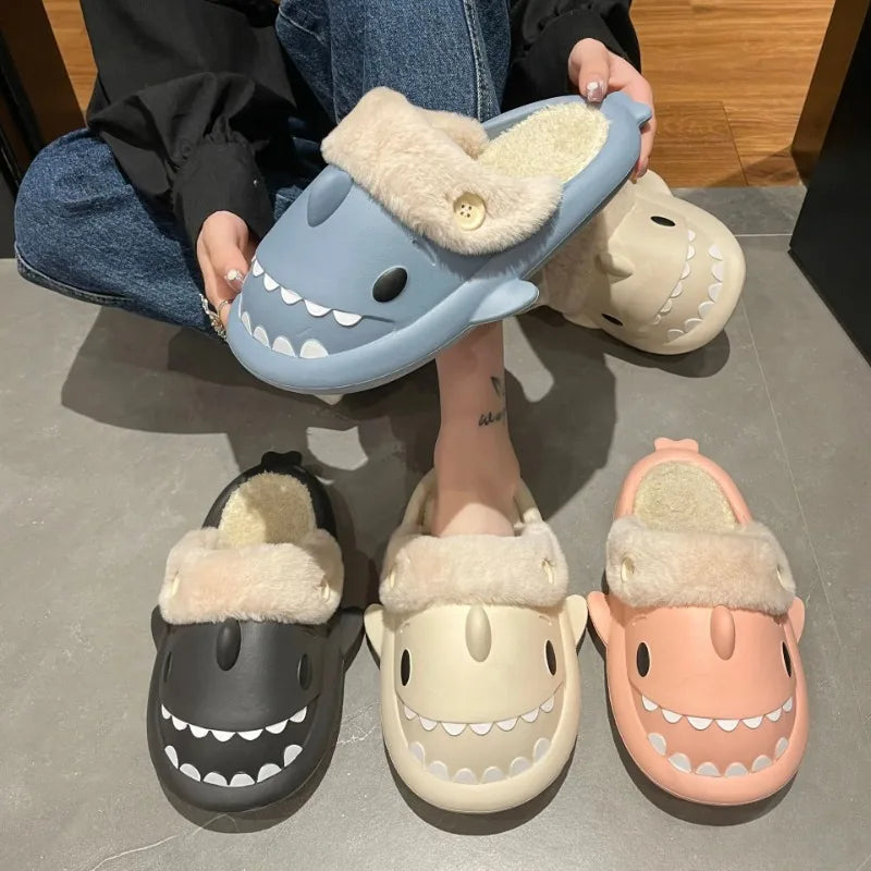 Funny Shark Slippers made of Cotton – Warm and Cozy Slippers for Men and Women, Non-Slip and Comfortable | Stornfield