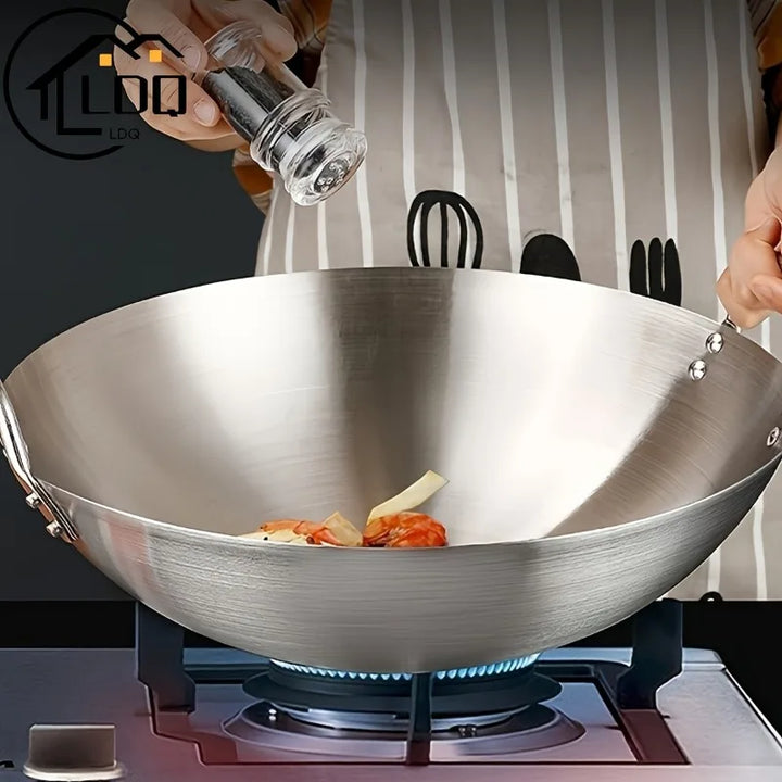 ChefMaster – Large Stainless Steel Wok with Double Handles Stornfield