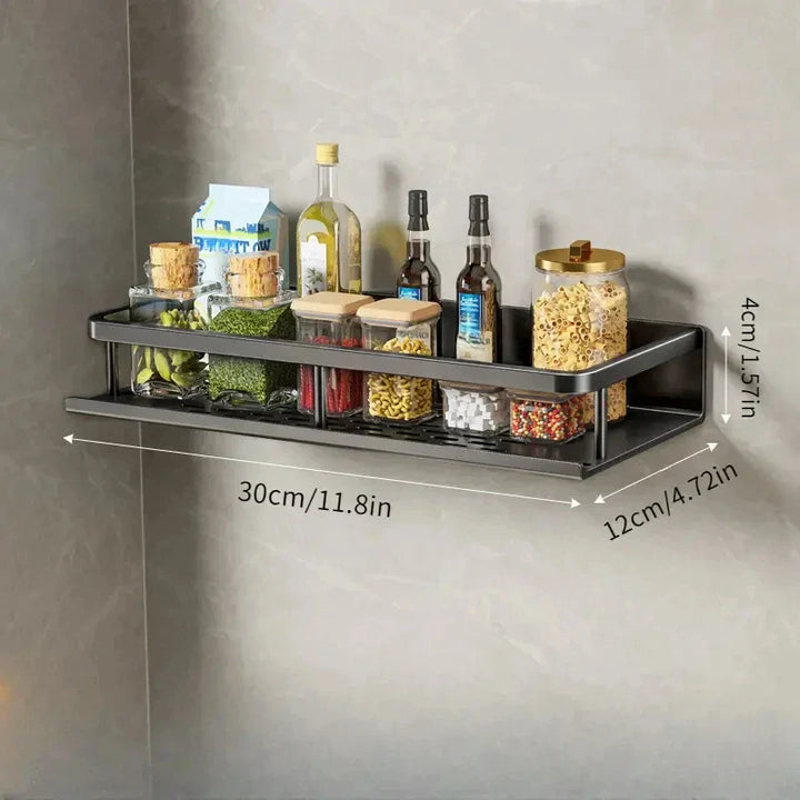 Wall-Mounted Kitchen Rack – Space-Saving and Stylish Aluminum Rack for Kitchen Utensils | Stornfield