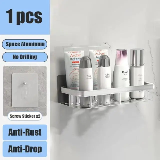 Shower shelf without drilling aluminum | Stornfield