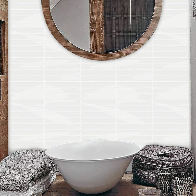 Stornfield | Self-Adhesive 3D DIY Kit Kat Tiles in Gloss White