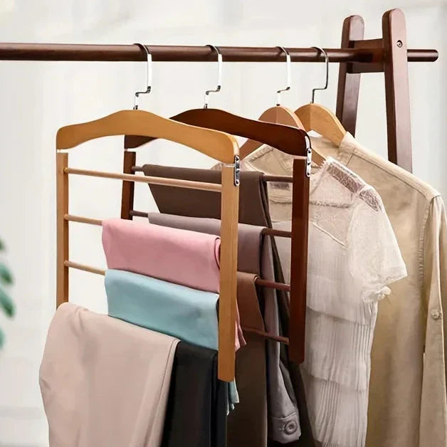 Wooden Clothes Hanger Space Saving with Sturdy Metal Hook | Stornfield