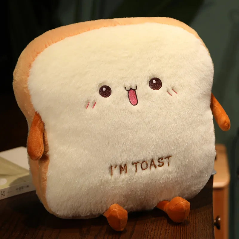 Stornfield | New 1pc 35cm Plush Bread Pillow Soft Food Simulation Toast Soft Doll Warm Cushion Home Decor Kids Toy Birthday Gift