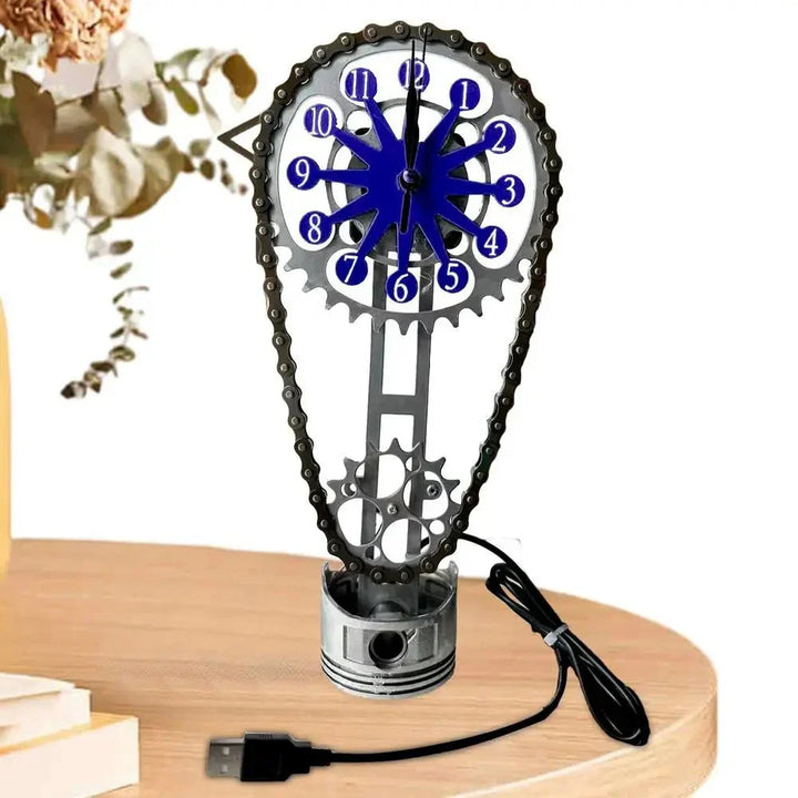Stornfield | Watch Chain with Movement - Silent Rotating Table Clock
