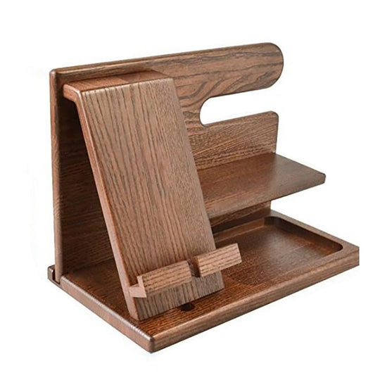 Stornfield Wooden Charging Station and Desk Organizer for Phones and Accessories