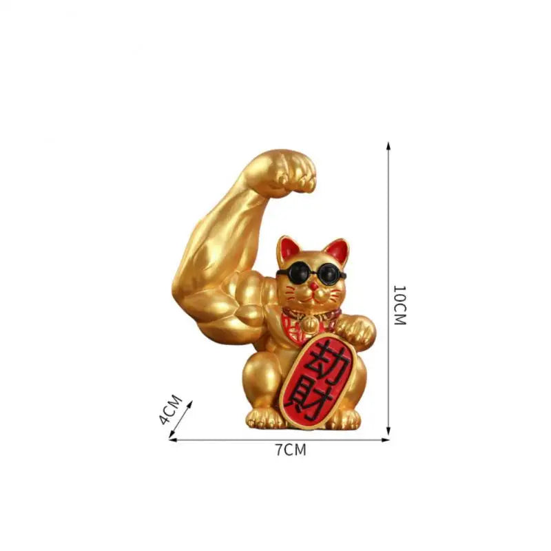 Stornfield | Large hand, happy wealth cat, golden waving hand cat, home decoration, waving welcoming cat, sculpture, statue, decor, car ornament, boutique gift
