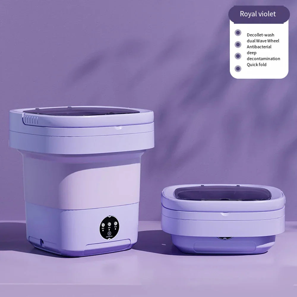 Compact Folding Ultrasonic Travel Laundry Washing Machine | Stornfield