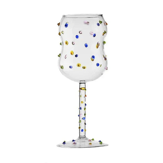 Stornfield | Verre à vin à pois colorés