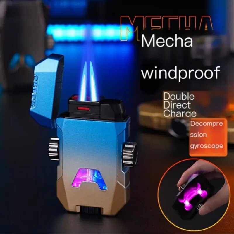 Windproof Double Jet Flame Luminous Lighter | Stornfield