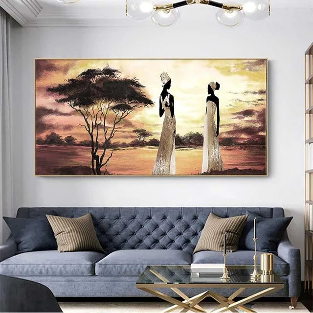 Stornfield | Plus Size Abstract African Woman Canvas Painting