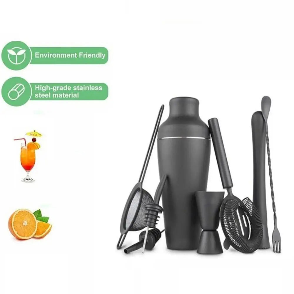8-piece Premium Matte Black Cocktail Shaker Set – Home Bar Essential | Stornfield