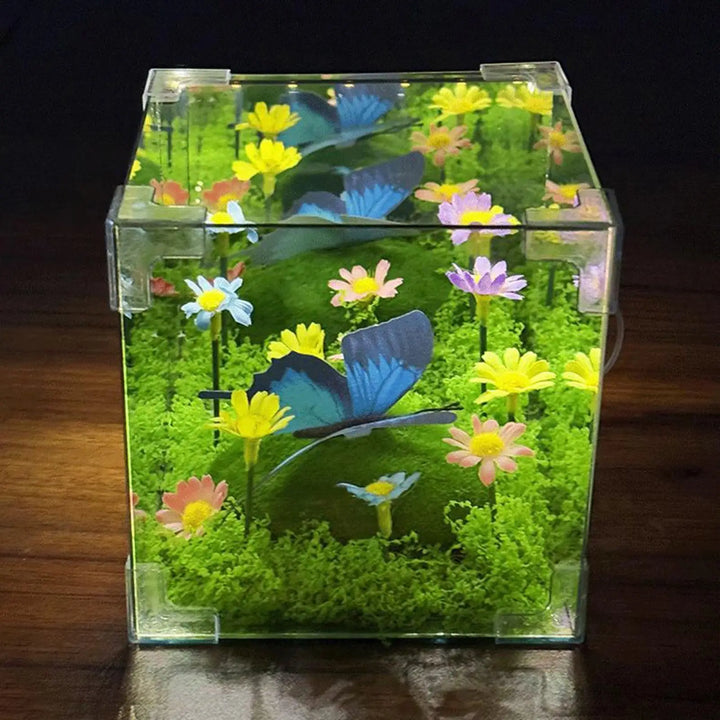 LED Butterfly Garden Cube Night Light Decor | Stornfield