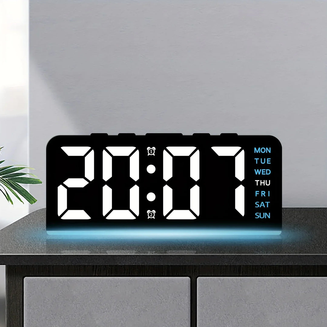 Modern LED All Week Display Night Lamp Alarm Clock | Stornfield