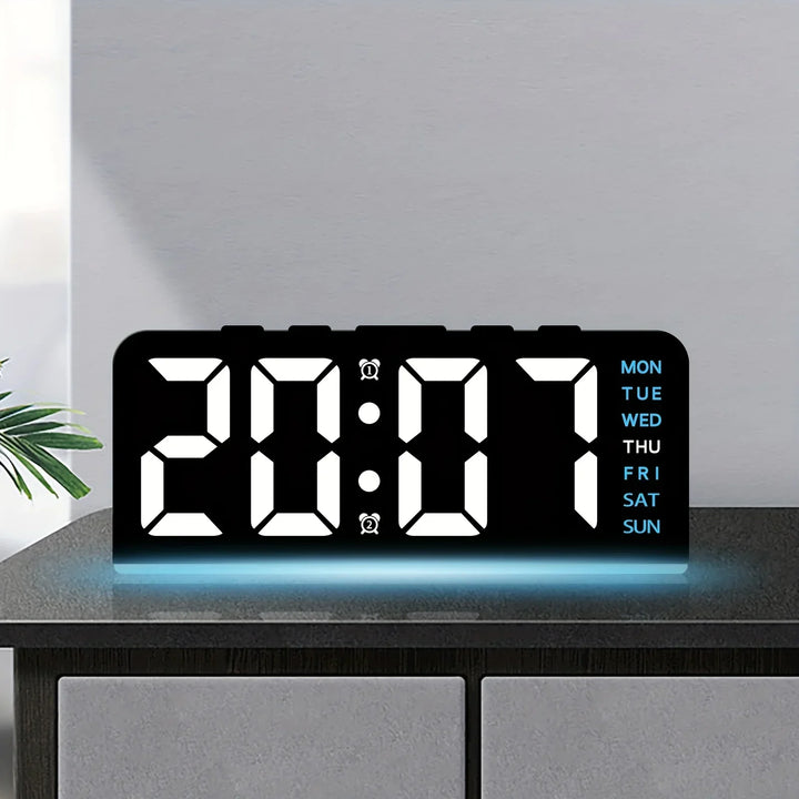 Modern LED All Week Display Night Lamp Alarm Clock | Stornfield