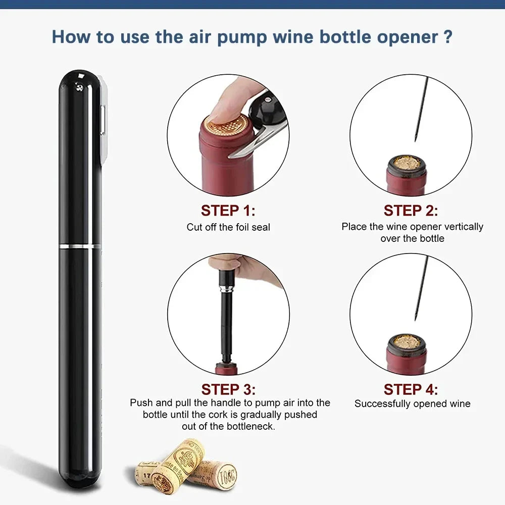 Stornfield | 2-in-1 Air Pump Wine Bottle Cork Opener