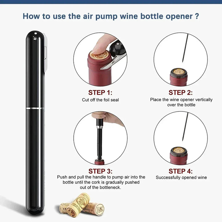 Stornfield | 2-in-1 Air Pump Wine Bottle Cork Opener