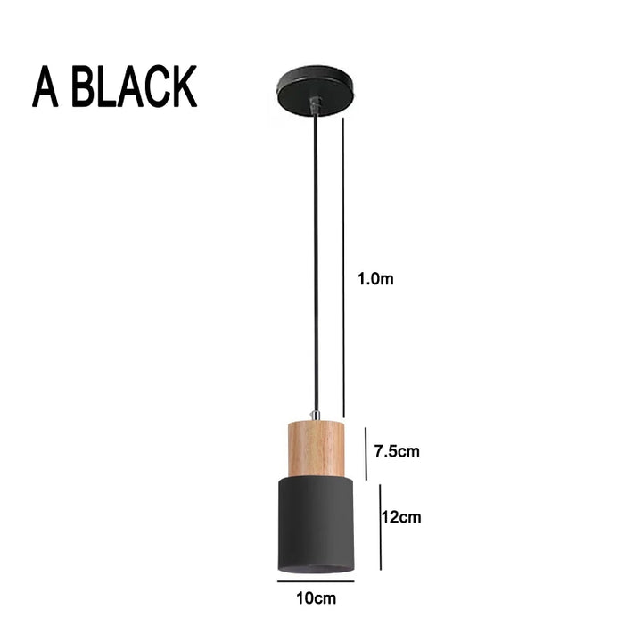 Stornfield | Nordic Metal and Wood LED Pendant Light - Modern Hanging Lamps for Dining Room and Kitchen