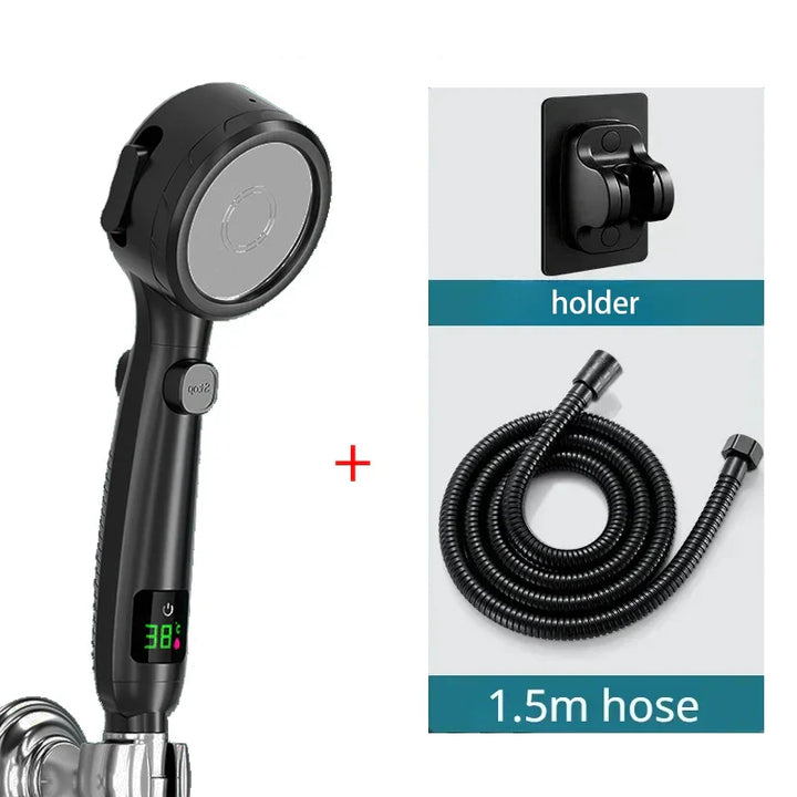 LED Showerhead with Digital Temperature Display | High Pressure & Water Saving Stornfield
