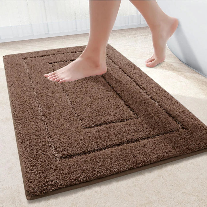Bathroom Mat Microfiber Non-Slip – Double Layer Bath Mat | Highly Absorbent & Soft | Comfort Doormat | Stornfield