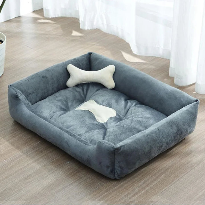 Modern and cozy linen dog bed Stornfield
