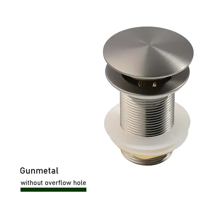 Drain plug with push-down pop-up – brass | 11 colors | With or without overflow Stornfield