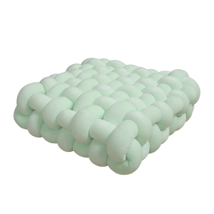 Thick woven knot cushion | Stornfield