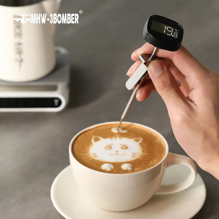 Stornfield | MHW-3BOMBER Digital Instant Read Coffee Thermometer for Latte Art Pen, Milk Frothing Pitcher, Stylish Barista Kitchen Accessories for Home