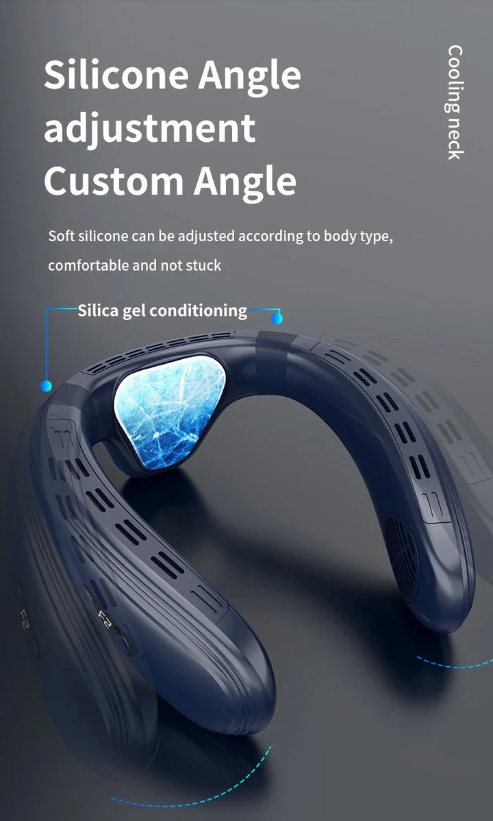 Portable Neck Fan 5200mAh – Rechargeable Wearable Semiconductor Cooling Fan, Personal Outdoor Neck Air Conditioner | Stornfield