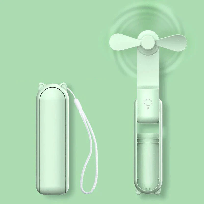 Foldable Mini-Hand Fan with Powerbank and Wristband – FrisMee 2-in-1 | Stornfield