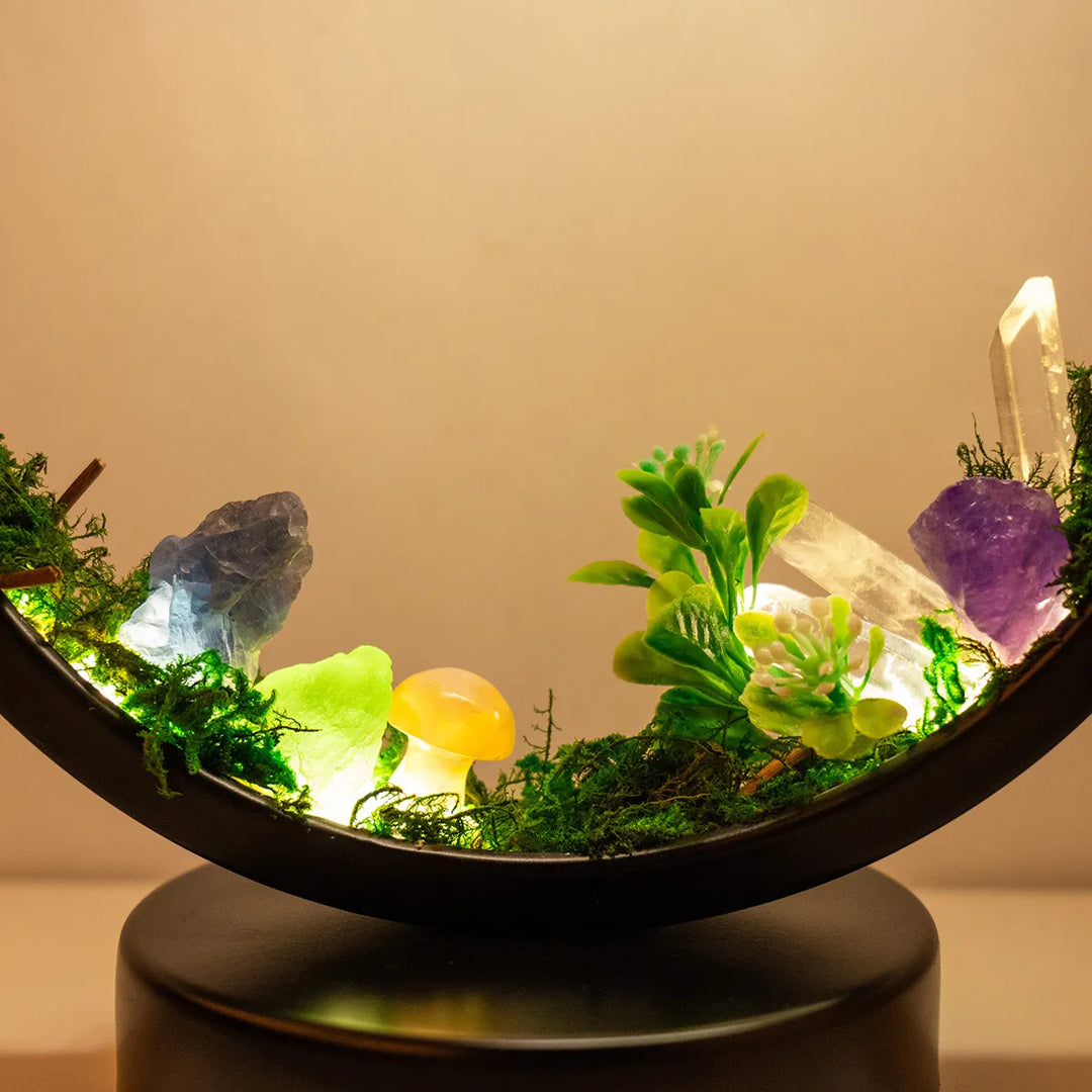 Lampe Forêt de Quartz Naturel