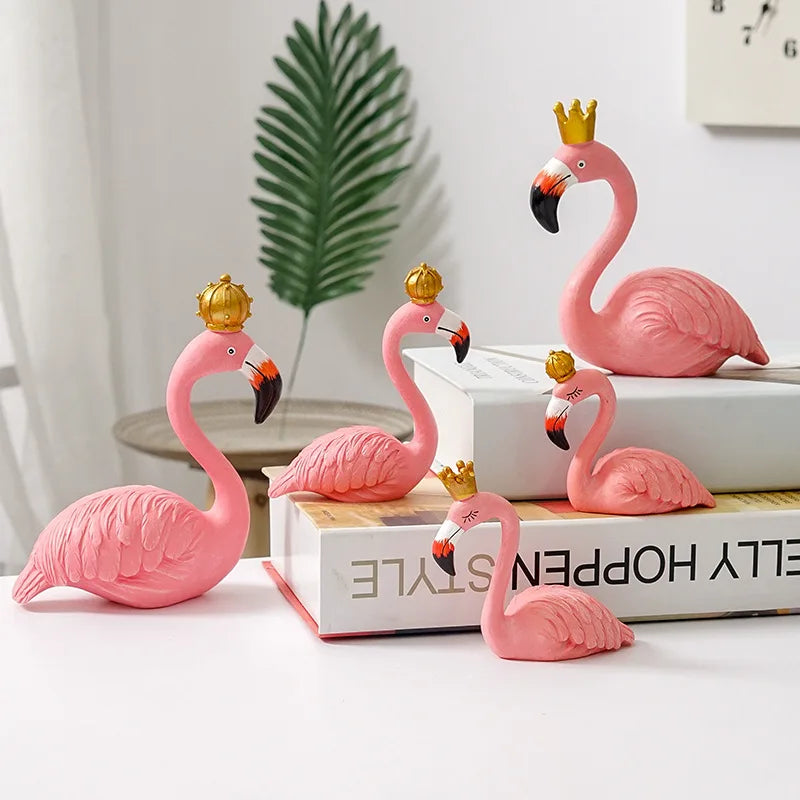 Stornfield | Nordic Flamingo Figurine Figure Statue Sculpture Living Room Office Wedding Party Ornaments Home Decor Decoration Accessories