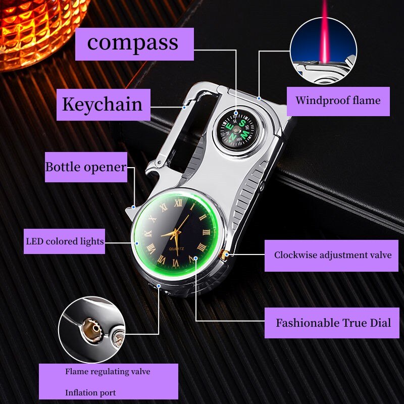 Compass Fire Camping Windproof Lighter Watch | Stornfield