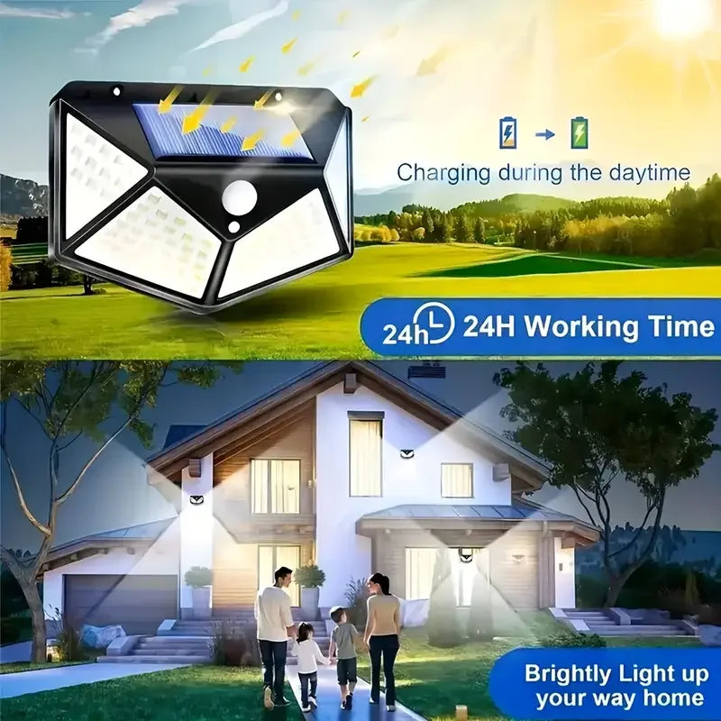 Solar Wall Light Outdoor 100 LED with Motion Sensor | Stornfield