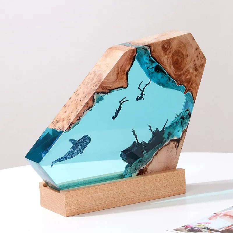 Deep Ocean Resin Decorative Night Lamp | Stornfield