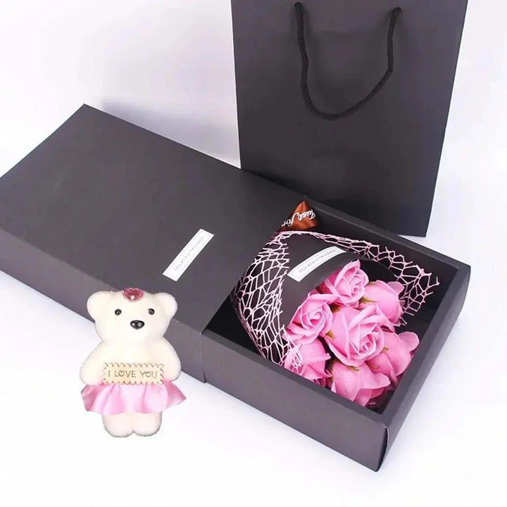 7 Roses Soap Bouquet Stornfield Gift Box