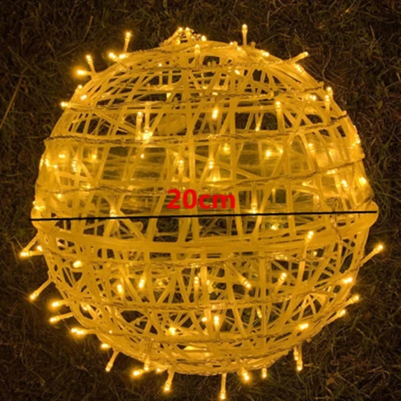 LED Rattan Ball String Lights – Decorative Outdoor Lighting for Gardens and Parties | Stornfield