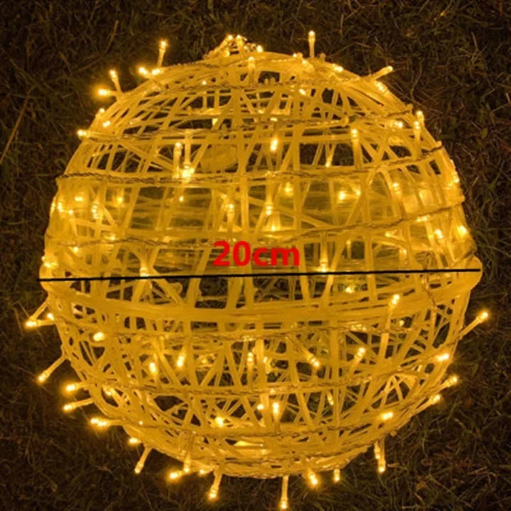 LED Rattan Ball String Lights – Decorative Outdoor Lighting for Gardens and Parties | Stornfield