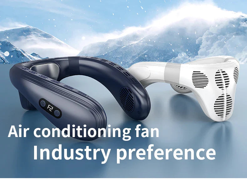 Portable Neck Fan 5200mAh – Rechargeable Wearable Semiconductor Cooling Fan, Personal Outdoor Neck Air Conditioner | Stornfield