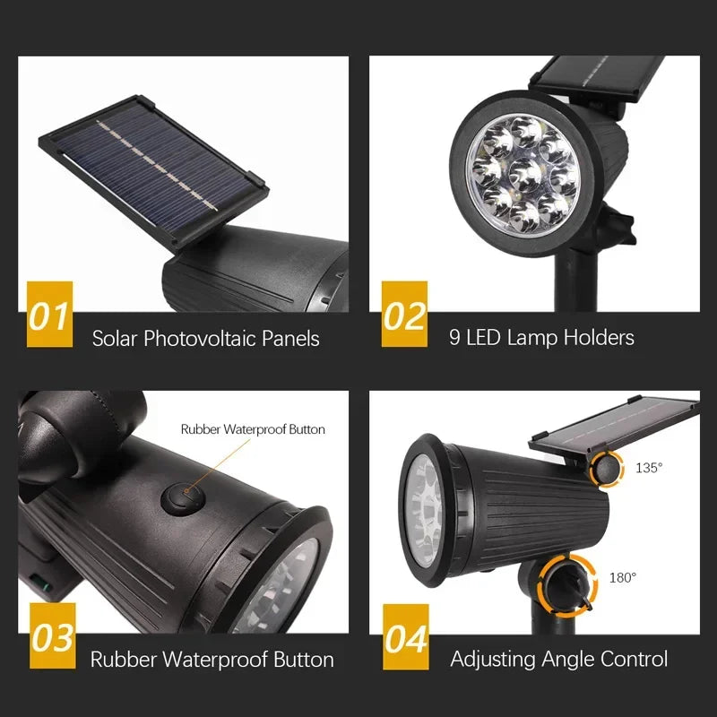 Solar LED Garden Spotlight Outdoor | Stornfield