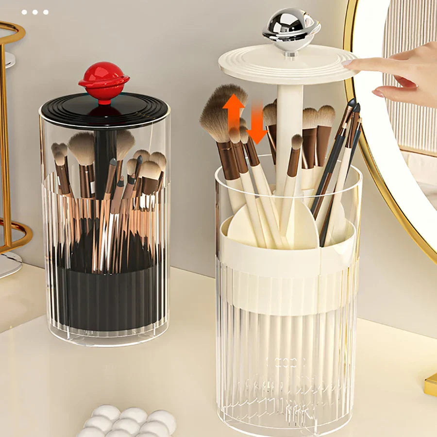 Auto Lift & Luxe Makeup Brush Organizer | Stornfield