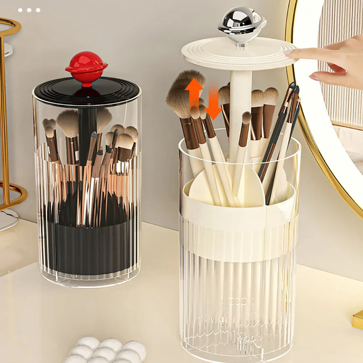 Auto Lift & Luxe Makeup Brush Organizer | Stornfield