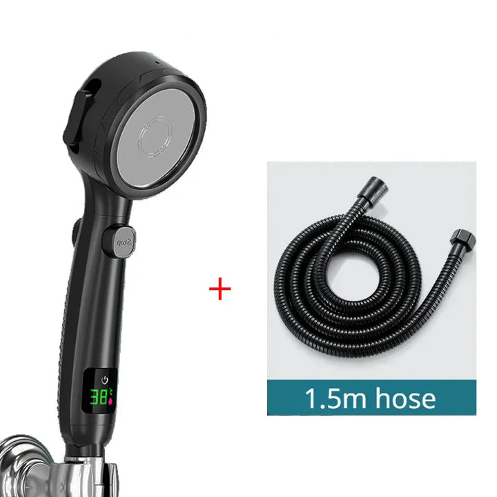 LED Showerhead with Digital Temperature Display | High Pressure & Water Saving Stornfield