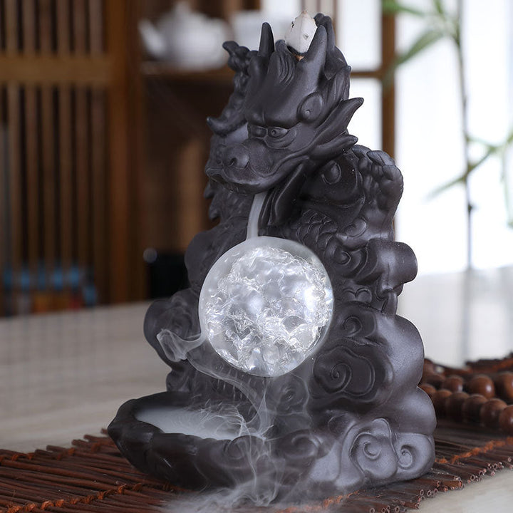 Mystic Dragon Lucky Clay Waterfall Burner | Stornfield