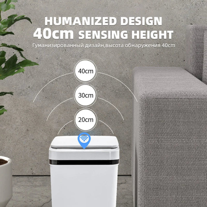 Waterproof Smart Wave Sensor Automatic Trash Can | Stonrfield