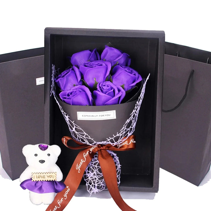 7 Roses Soap Bouquet Stornfield Gift Box
