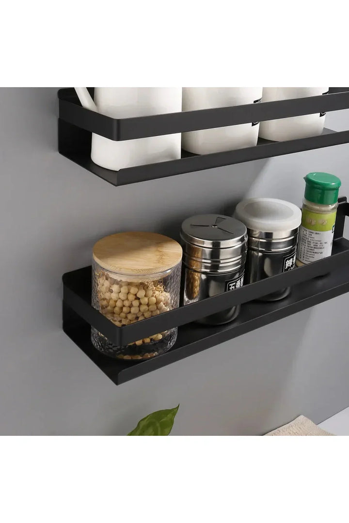 Stornfield | Modern Black Floating Shelves