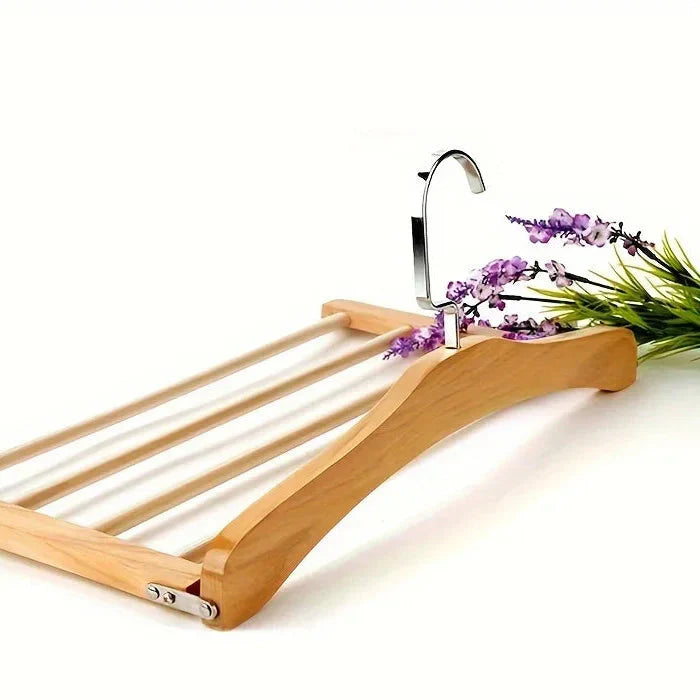 Wooden Clothes Hanger Space Saving with Sturdy Metal Hook | Stornfield