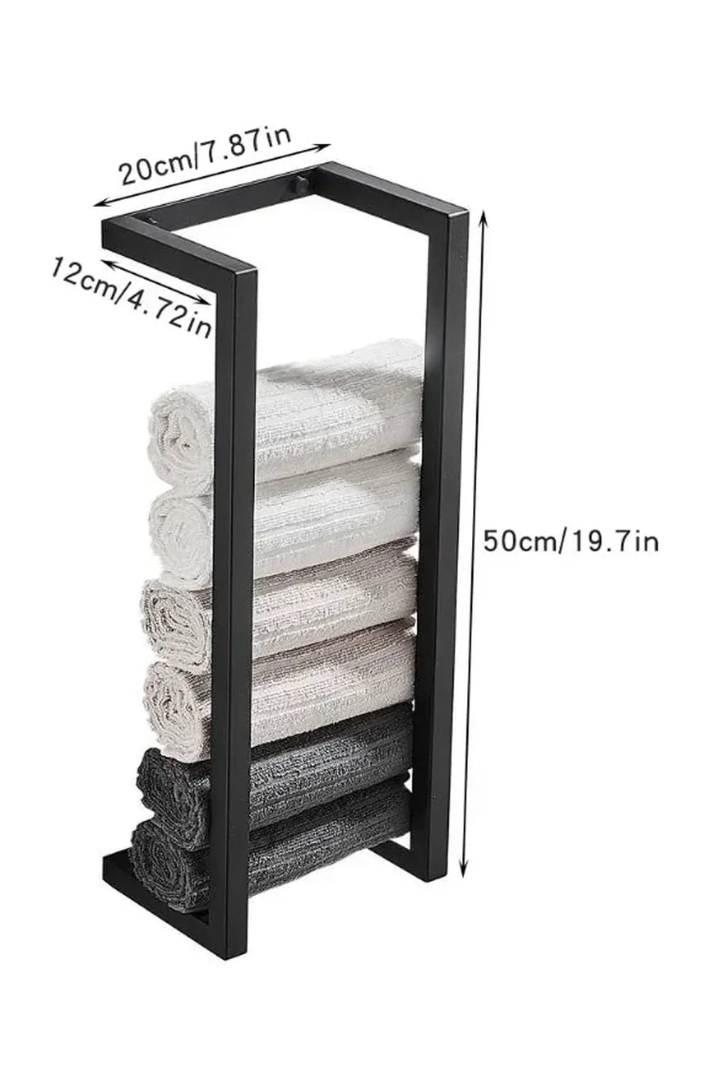 Stornfield | Slim Black Bathroom Shelf
