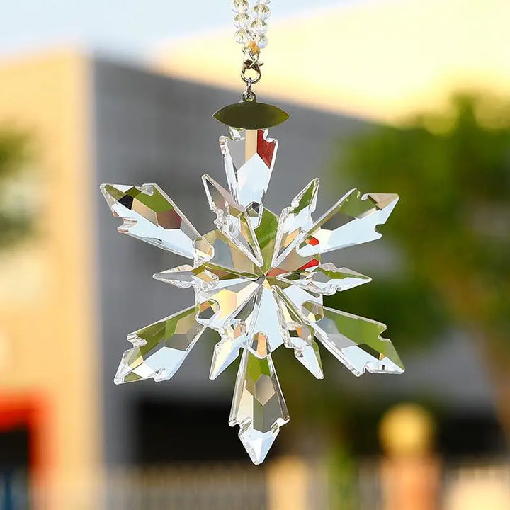 Transparent Snowflake Rainbow Car Pendant Decor | Stornfield